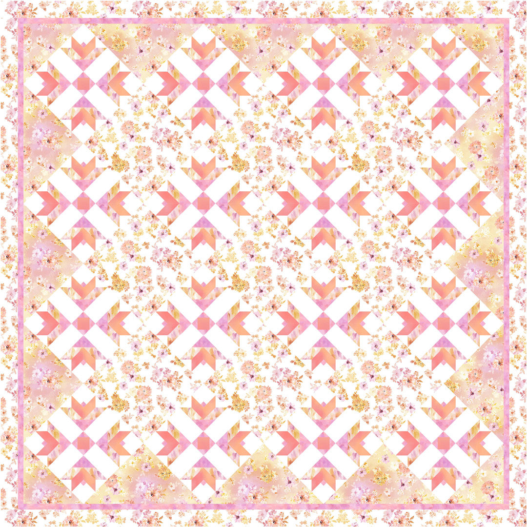 Painted Petals<br>Quilt #1 & #2 by Cyndi Hershey<br>Available January 2024.