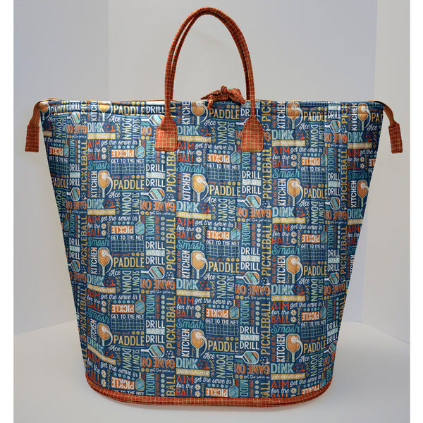 Pickleball Champ<br>Happy Hauler Bag Pattern for Purchase<br>by Aunties Two<br>Available February 2024.