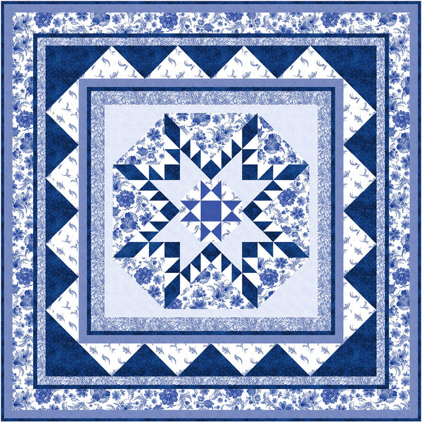 Porcelaina<br>Quilt by Cyndi Hershey<br>Available September 2024.