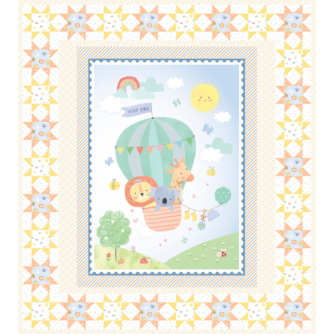 Special Delivery Panel Quilt Orange<br>by QuiltCakes<br>Available March 2027