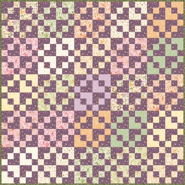 Sunkissed Squares Dark Quilt<br>QuiltCakes<br>Available January 2027