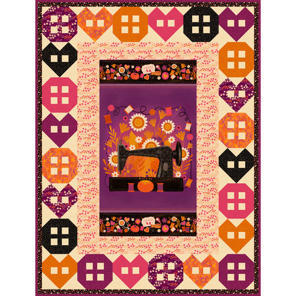 Sewing Season Panel Quilt<br>by QuiltCakes<br>Available July 2026