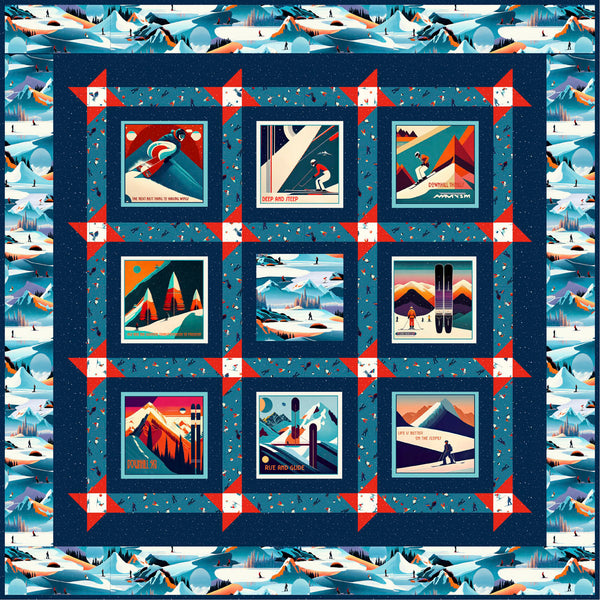Ski Run Quilt<br>by Lisa Swenson Ruble<br>Available July 2025