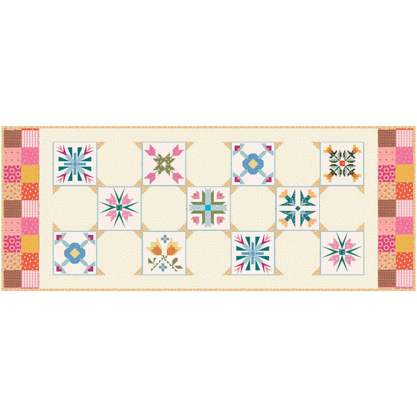 Things with Wings Pink Table Runner<br>by Wendy Sheppard<br>Available August 2025