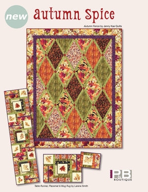 Autumn Fence<br>by Jenny Kae Quilts<br>Autumn Spice