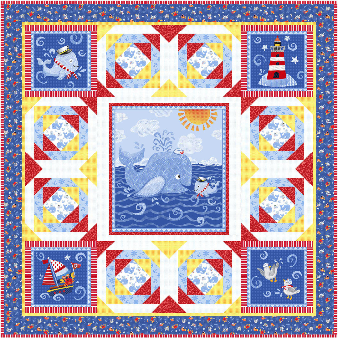 Baby Beluga UPDATED<br>Quilt by Cyndi Hershey<br>Available Now.