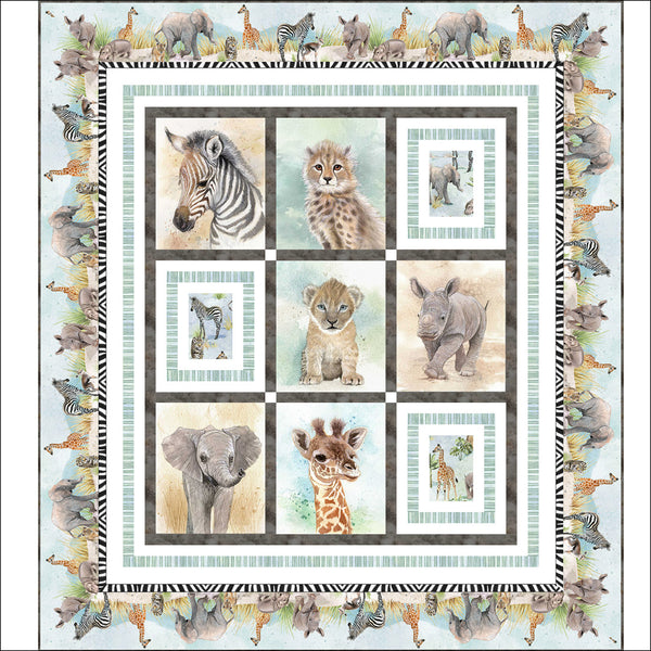 Baby Safari Animals<br>Quilts by Wendy Sheppard<br>Available Now.