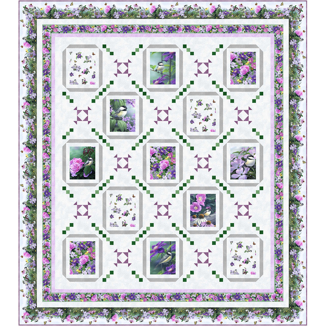 Chickadee Songs<br>Quilt by Wendy Sheppard<br>Available Now.