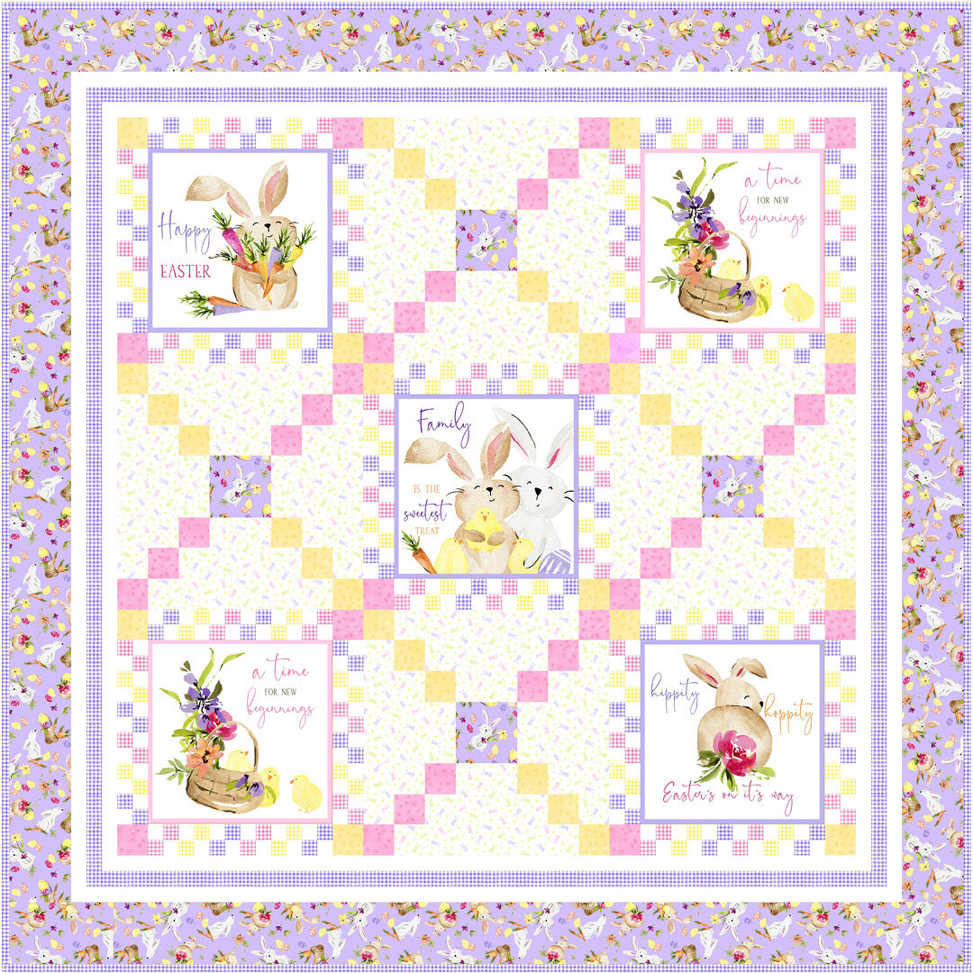 Hoppy Easter<br>Quilt by Cyndi Hershey<br>Available Now.