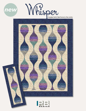 Hourglass Quilt & Table Runner<br>by: Toby Lischko<br>Whisper