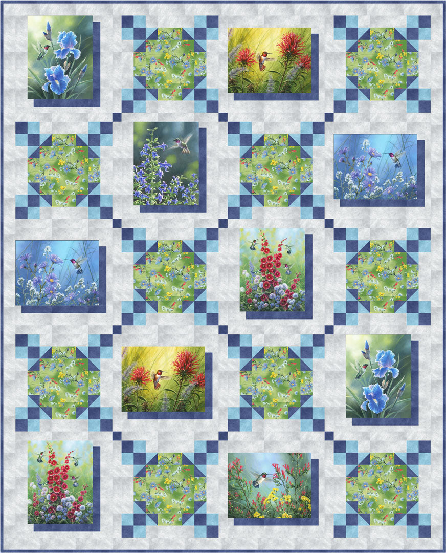 Hummingbird Quilt<br>by Gina Gempesaw
