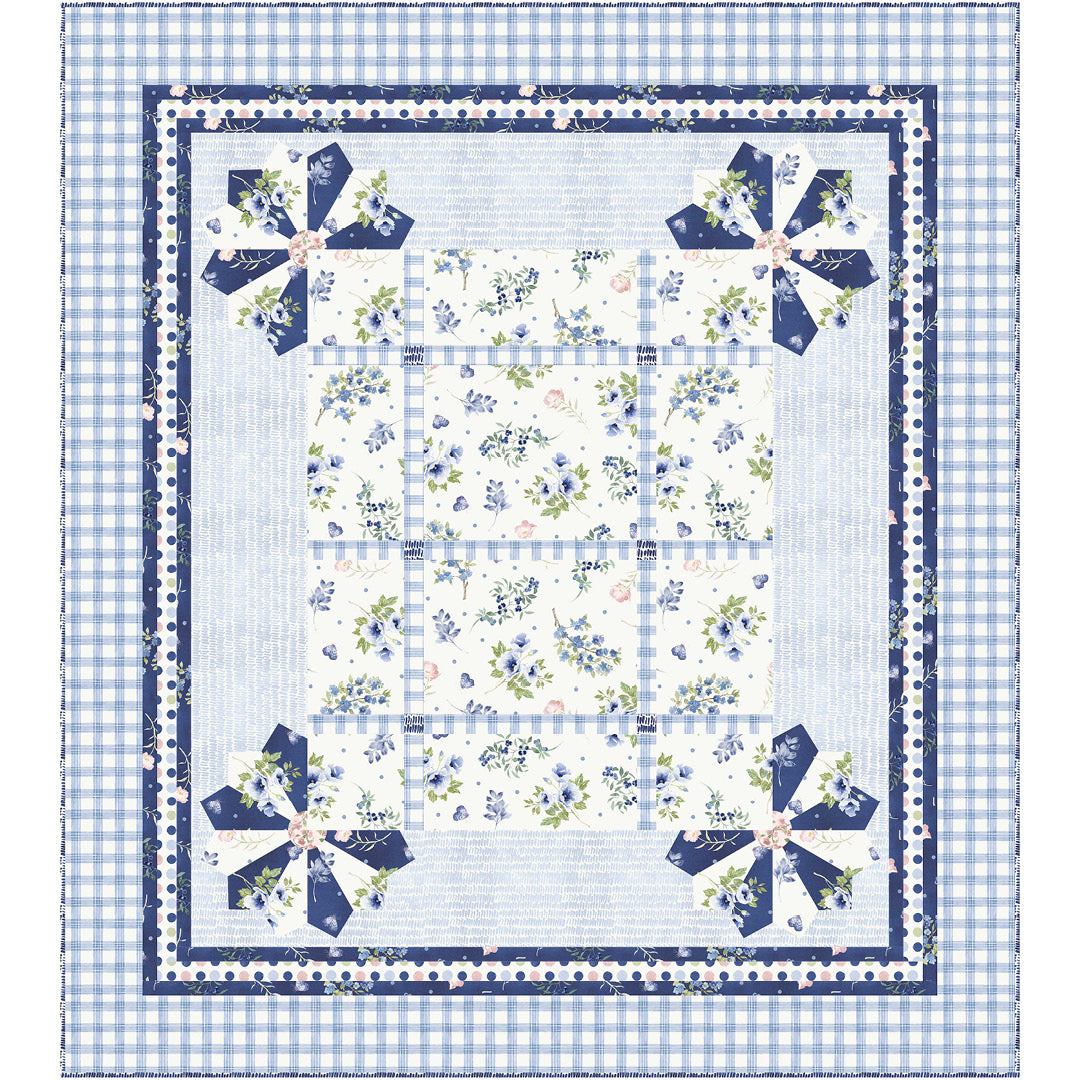 Indigo Petals<br>Quilt by Cyndi Hershey<br>Available Now.
