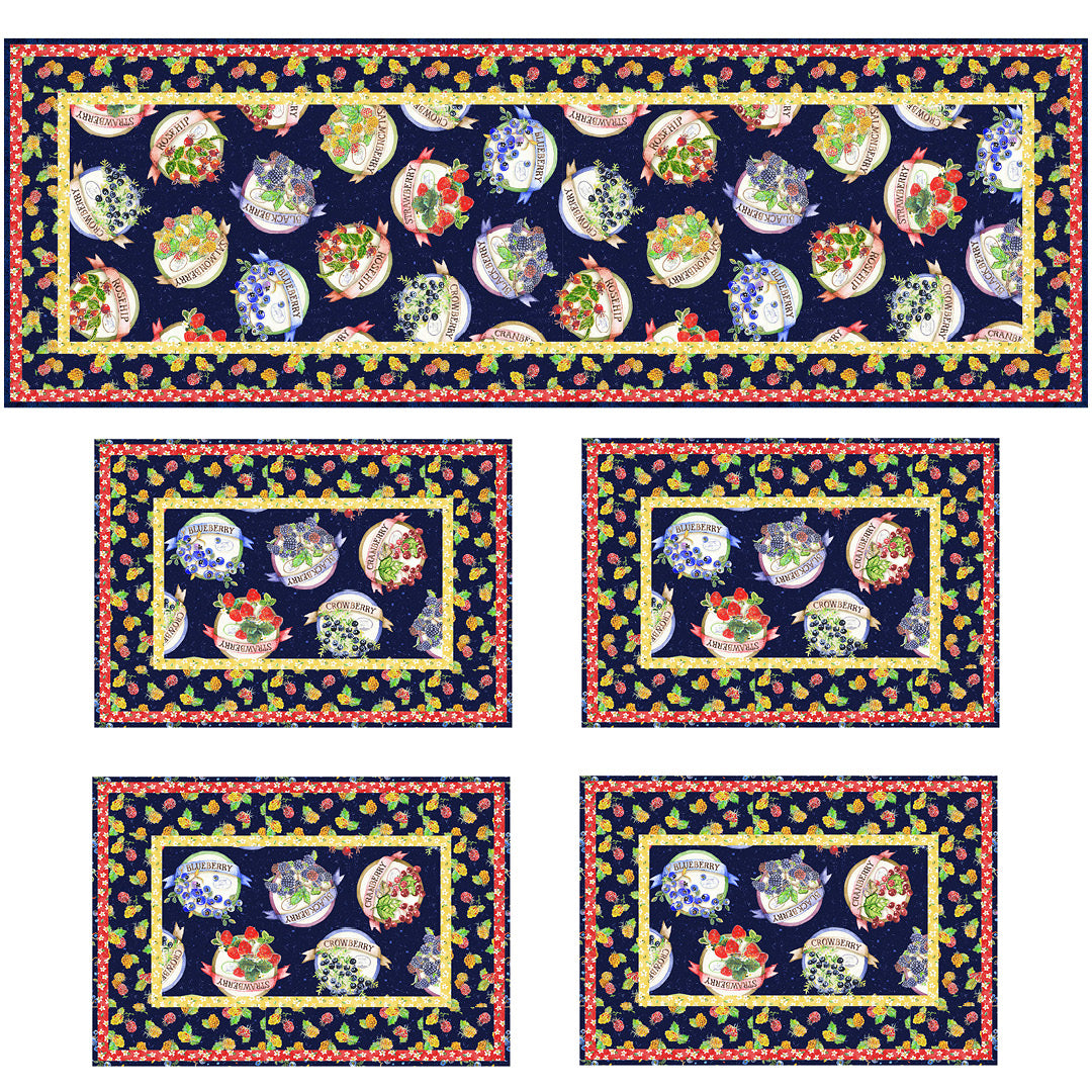 Jamberry<br>Table Runner and Placemats by Cyndi Hershey<br>Available Now.