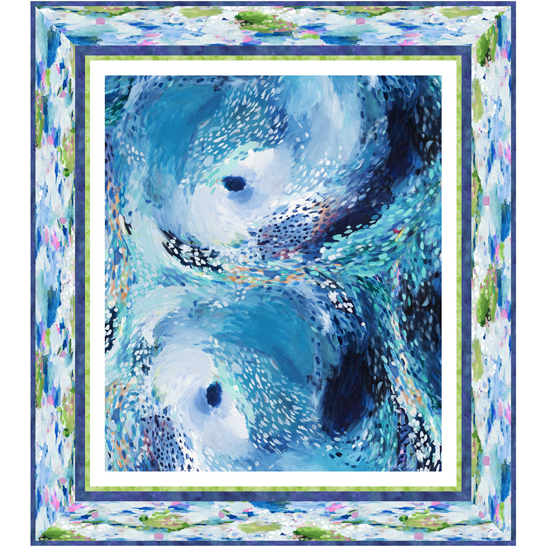 Moon Tide<br>Blue Quilt by Cyndi Hershey<br>Available Now.