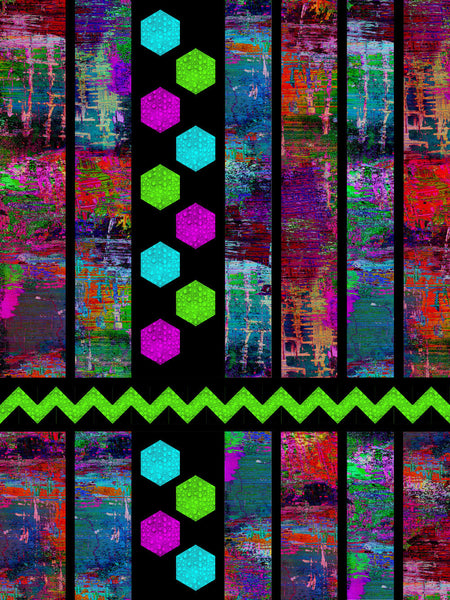 Off the Grid 45"<br>Original quilt by Nancy Mahoney