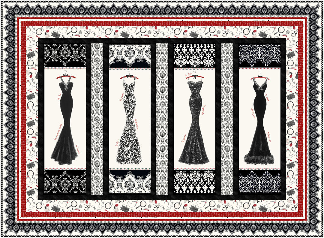 Couture Noir<br>Quilt by Gina Gempesaw<br>Available Now.