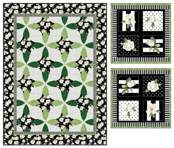 Magnolia<br>Quilt & Pillows by Cyndi Hershey<br>Available Now