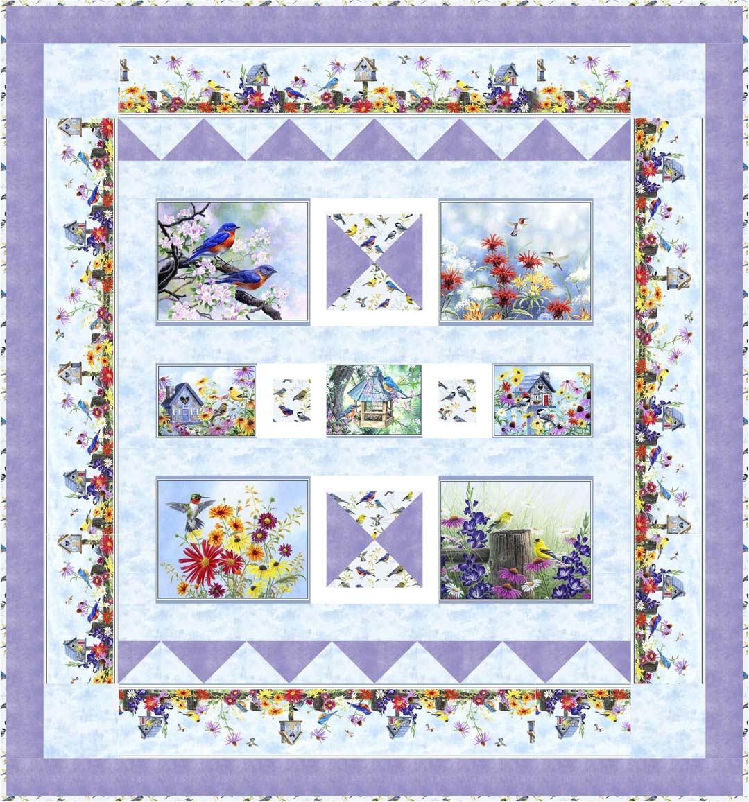 Song Birds<br>Quilt by Phyllis Dobbs<br>Available Now.