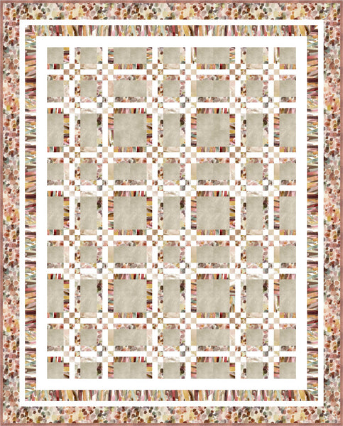Papier Maché Courtyard Quilt<br>by Cyndi Hershey
