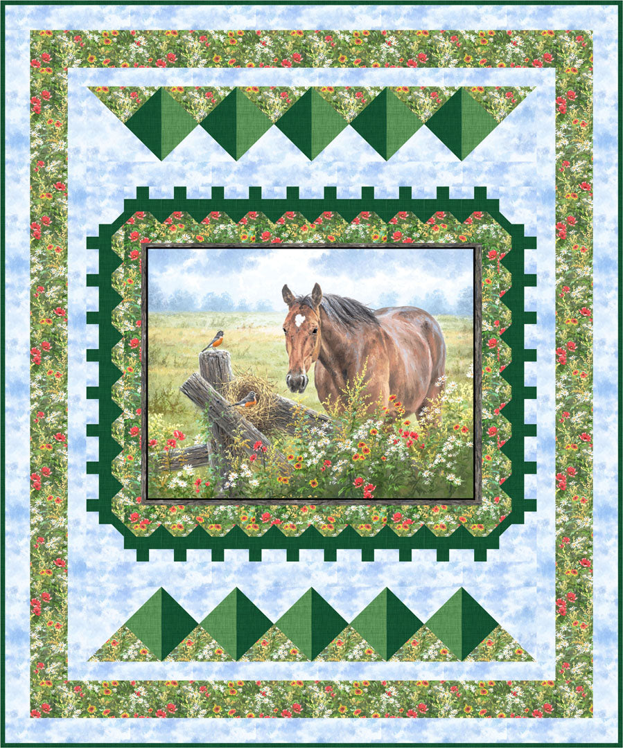 Pastoral Song Quilt<br>by Gina Gempesaw