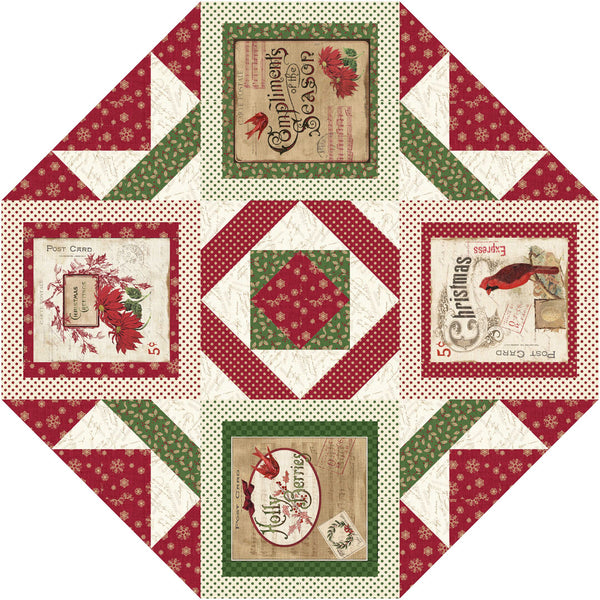Postcard Holiday<br>Quilt, Pillows & Bed runner by Cyndi Hershey<br>Available Now!