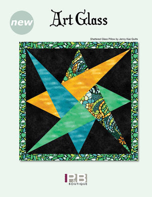 Shattered Glass Pillow<br>by: Jenny Kae Quilts<br>Art Glass