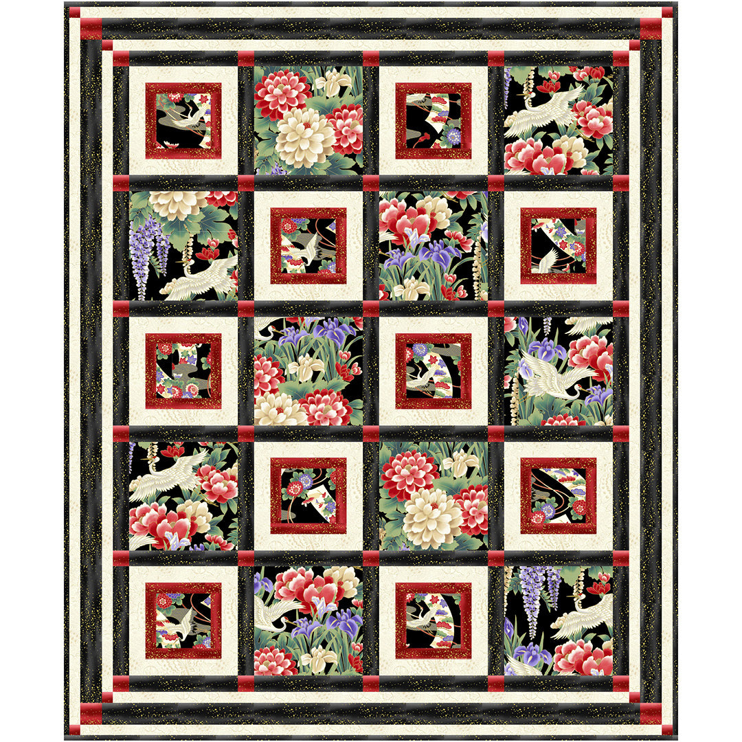 Tsuru<br>Bento Box Quilt by Cyndi Hershey<br>Available Now!