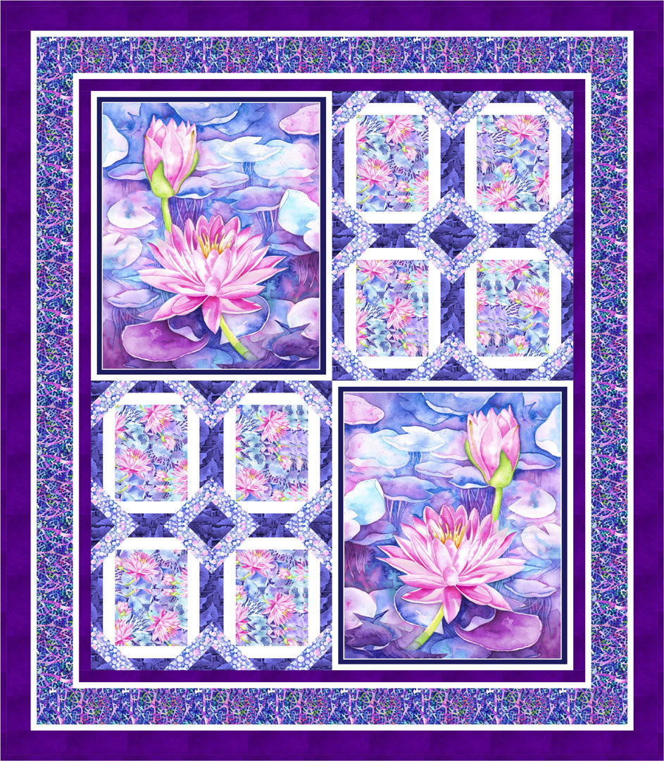 Water Lily Quilt #2<br>by Cyndi Hershey