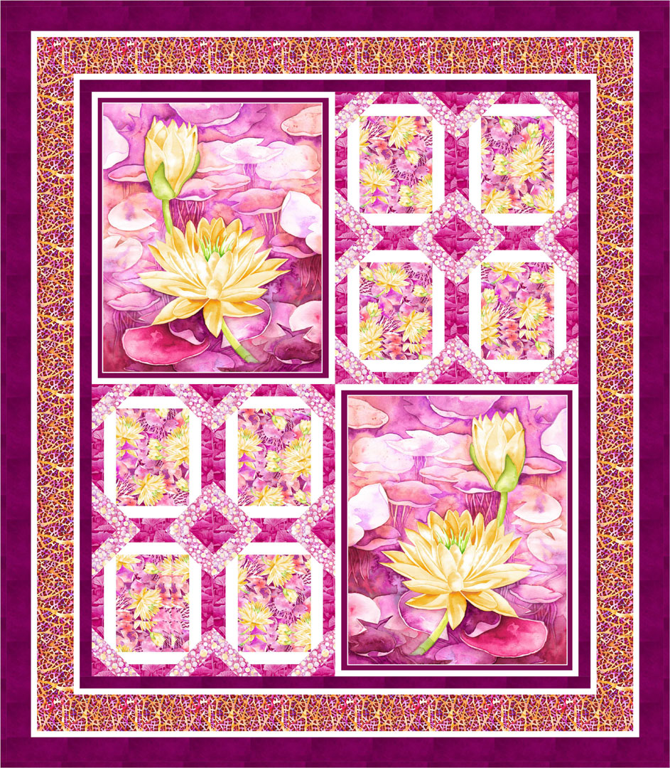 Water Lily Quilt #1<br>by Cyndi Hershey