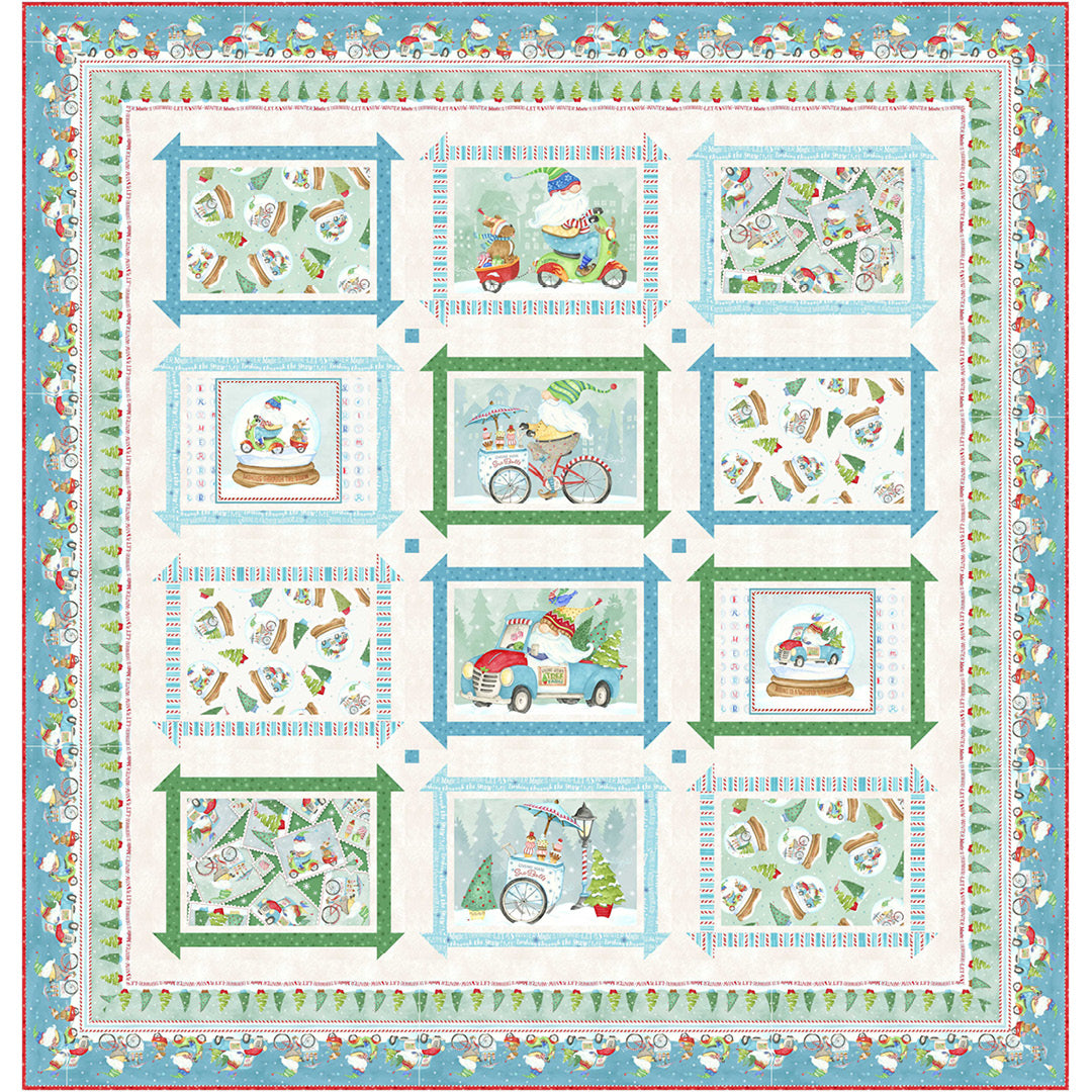 Wheeling Winter Wonderland<br>Quilt by Wendy Sheppard<br>Available Now.