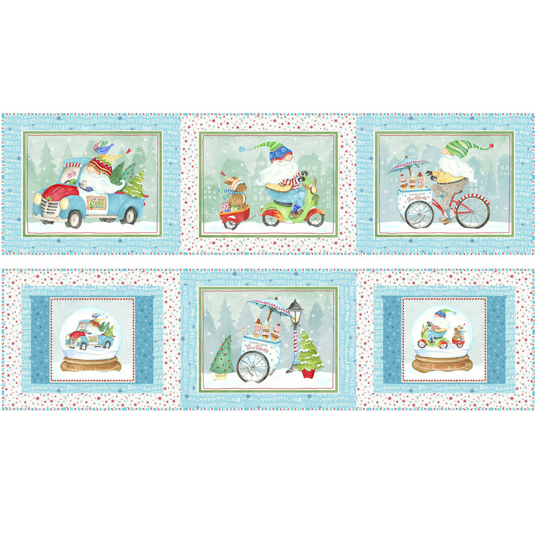 Winter Wheeling Wonderland<br>Table Runner by Wendy Sheppard<br>Available Now.
