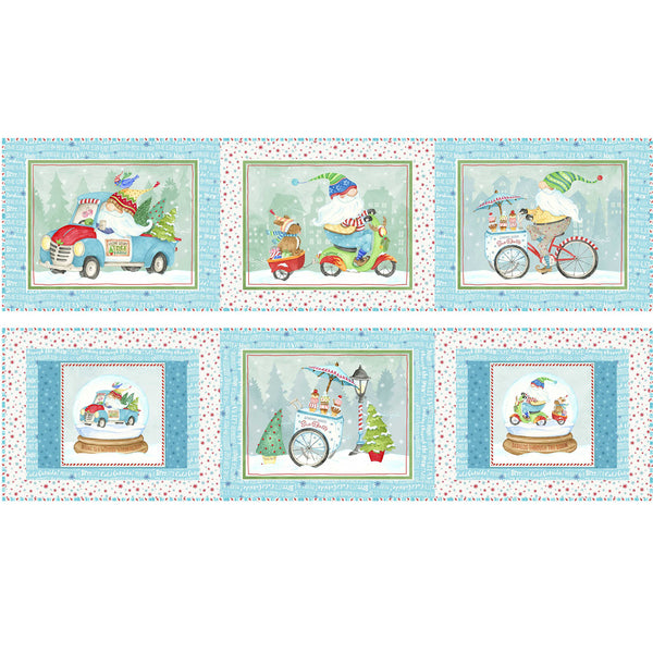 Winter Wheeling Wonderland<br>Table Runner by Wendy Sheppard<br>Available Now.