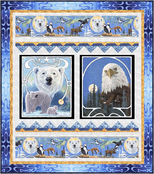Wildlife Nouveau<br>Quilt by Denise Russell<br>Available Now.