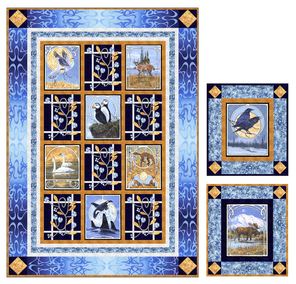 Wildlife Nouveau<br>Quilt by Denise Russell<br>Available Now.