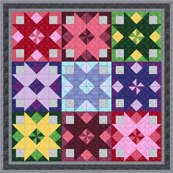 Turning Stars Pattern<br>by Sandy Whitelaw<br>Pattern for Purchase<br>MESH