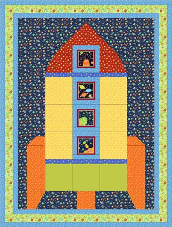 Blast Off<br>by Sandy Whitelaw<br>SUPER SPACEY<br>Pattern for Purchase
