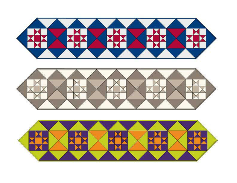 Crystals Table Runners<br>by Laura Blanchard<br>CRYSTALS