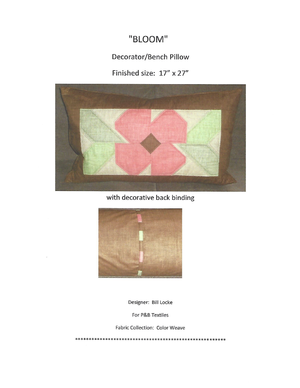 BLOOM (Color Weave Bench Pillow)<br>by Bill Locke<br>BLOOM Bench Pillow